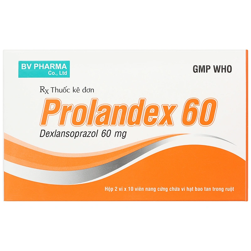 Prolandex 60 điều trị viêm thực quản, trào ngược dạ dày - thực quản (2 vỉ x 10 viên) - 1